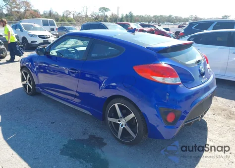 2014 Hyundai Veloster Turbo R-Spec z USA, uszkodzony, nr VIN KMHTC6AE0EU202351